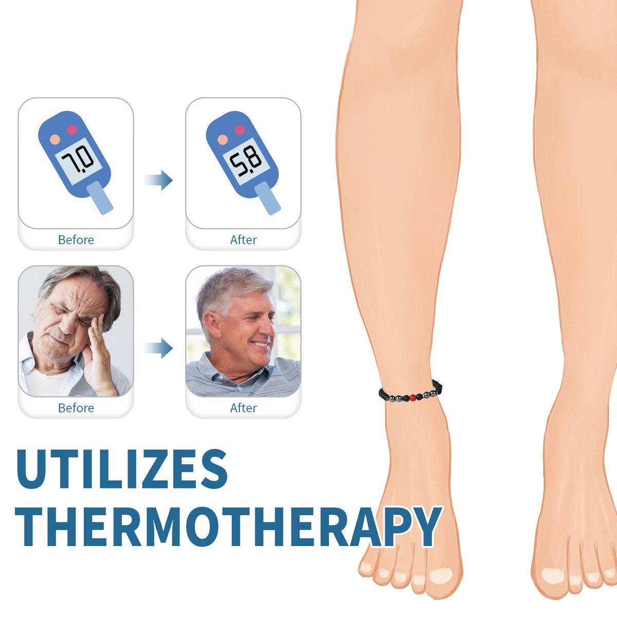 Thermotherapy Sugar Regulating Anklet Health Care