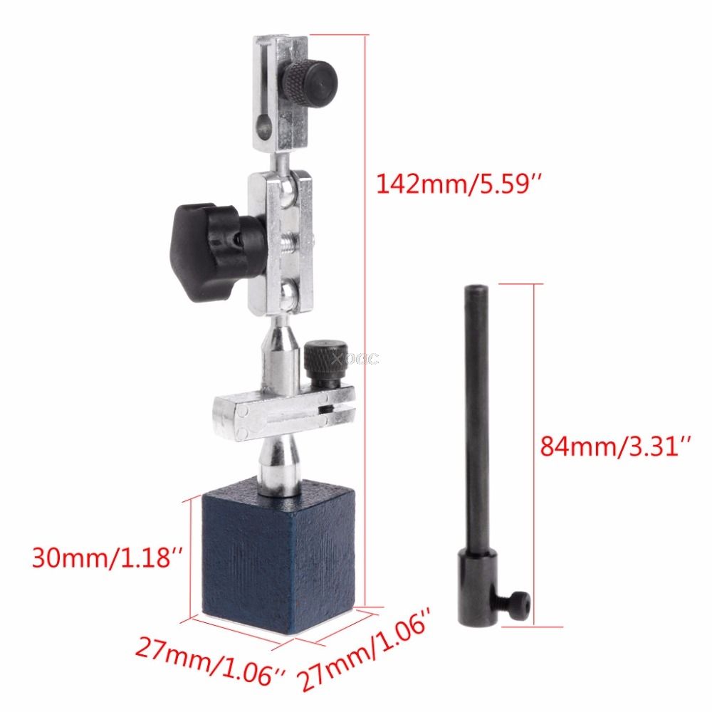 215mm Height Level Dial Test Gauge Indicator Rotary Magnetic Stand Base Holder Base Holder Stand A02 Dropshipping