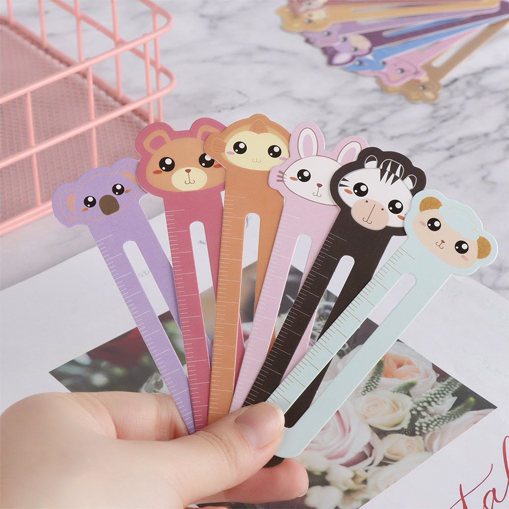 30 Pcs/box Cute Animal Bookmark Mini Paper Ruler Books Card