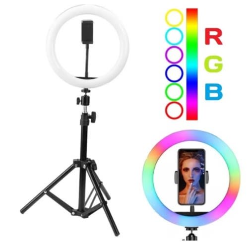 Rgb Ringlight With Remote Phone Holder & Tripod Stand - 14" - 35cm