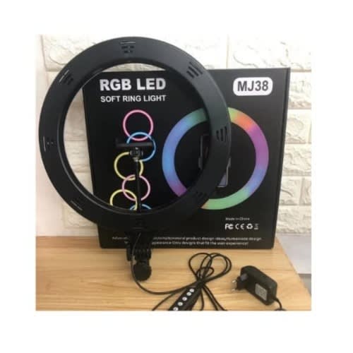 Rgb Ringlight With Remote Phone Holder & Tripod Stand - 14" - 35cm