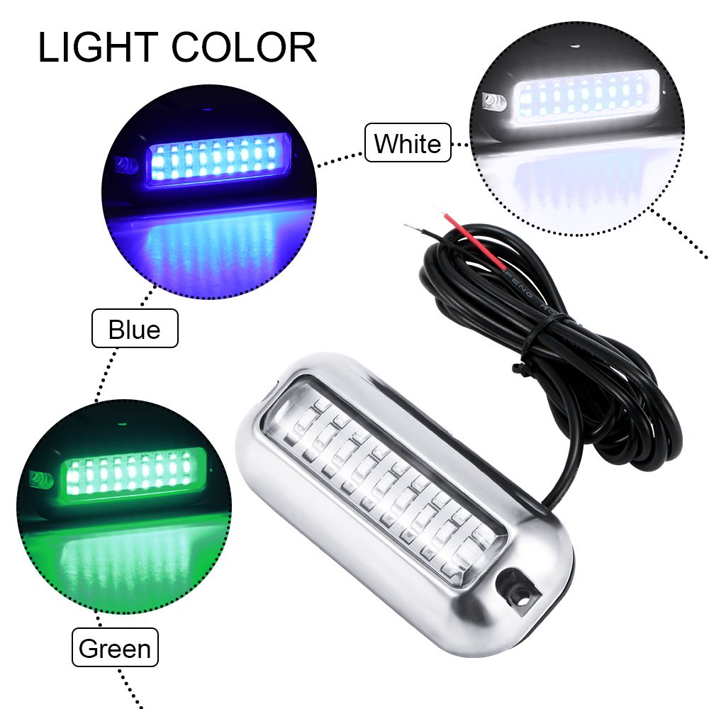 12V 27 LED Underwater Boat Transom Light Marine Stainless