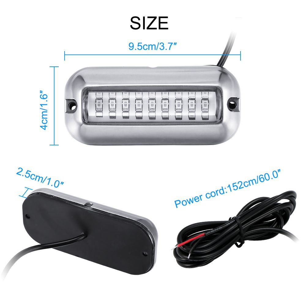 12V 27 LED Underwater Boat Transom Light Marine Stainless