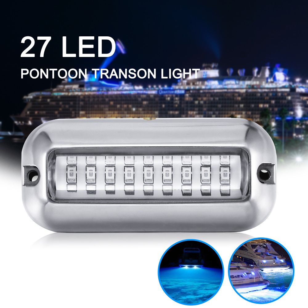 12V 27 LED Underwater Boat Transom Light Marine Stainless