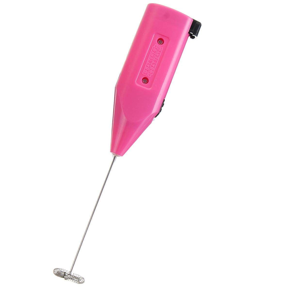 Hand Held Electric Egg Beater Coffee Milk Creamer Bubble Mixer Stainless Steel Pink (pink)