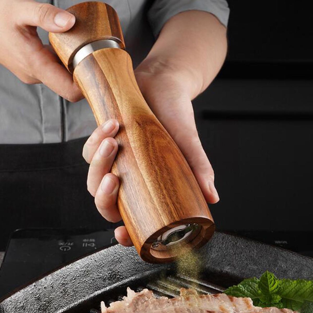 Stylish Salt Pepper Grinder Modern Wood Salt Pepper Set Stylish Wooden Color