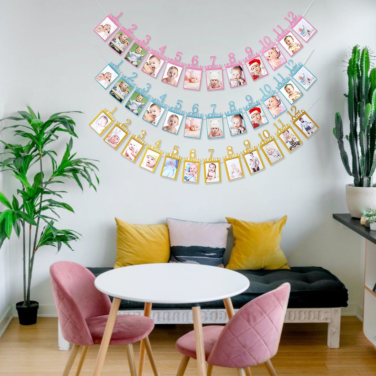 16.4ft Baby Photo Banner For Newborn 12 Month Growth Picture