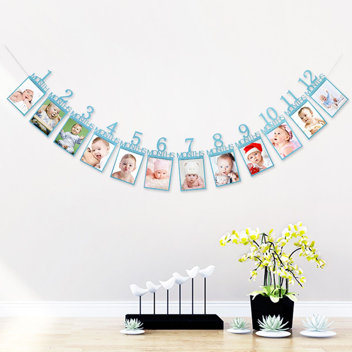 16.4ft Baby Photo Banner For Newborn 12 Month Growth Picture