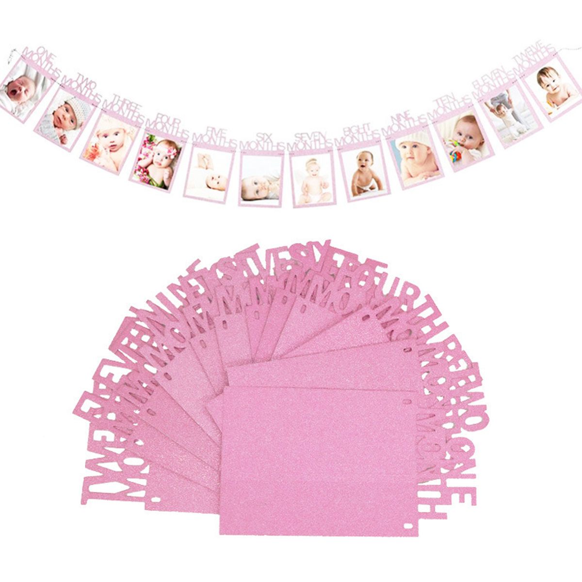 16.4ft Baby Photo Banner For Newborn 12 Month Growth Picture