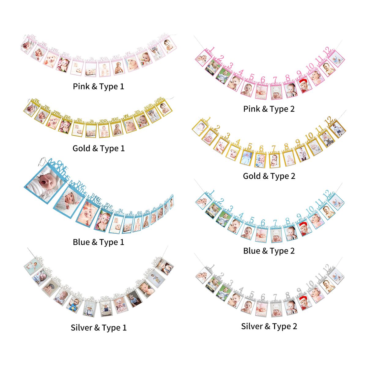 16.4ft Baby Photo Banner For Newborn 12 Month Growth Picture