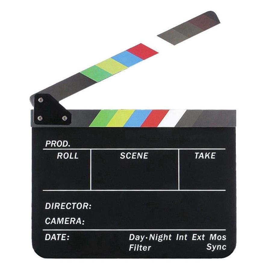 MINIFOCUS Acrylic Clapboard Dry Erase Director Film Movie