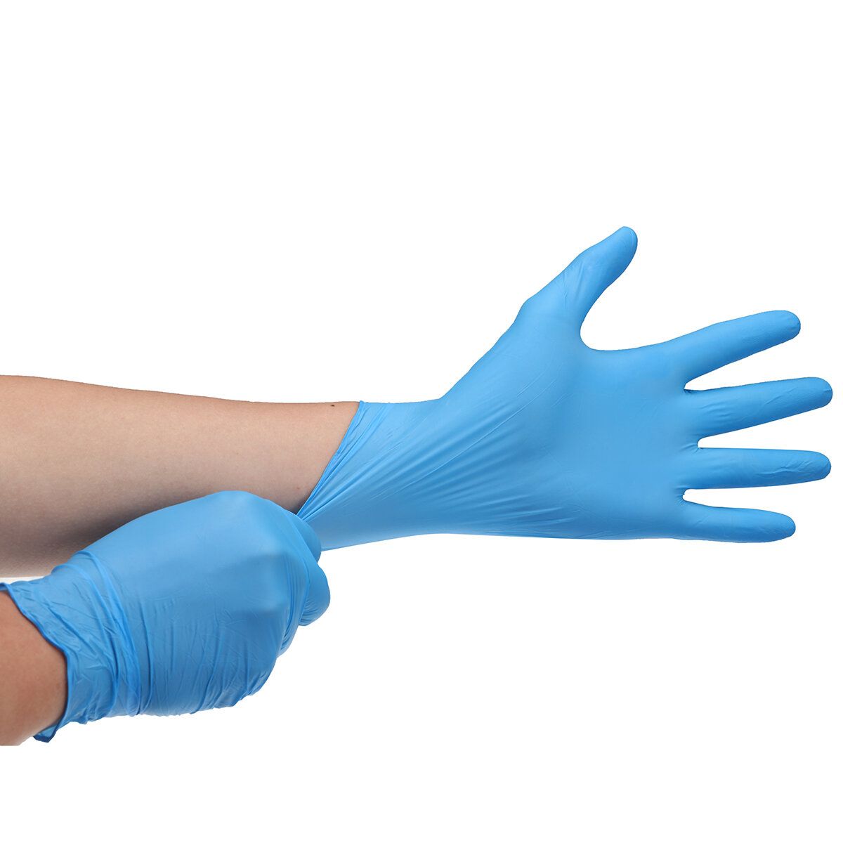 Hizek 100Pcs Disposable Nitrile Gloves Latex Free Working