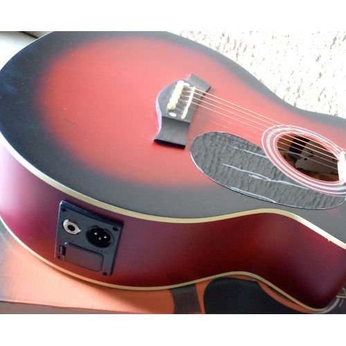 Pro Electro Acoustic Semi Electric Guitar - SunburstWith Bag And Belt