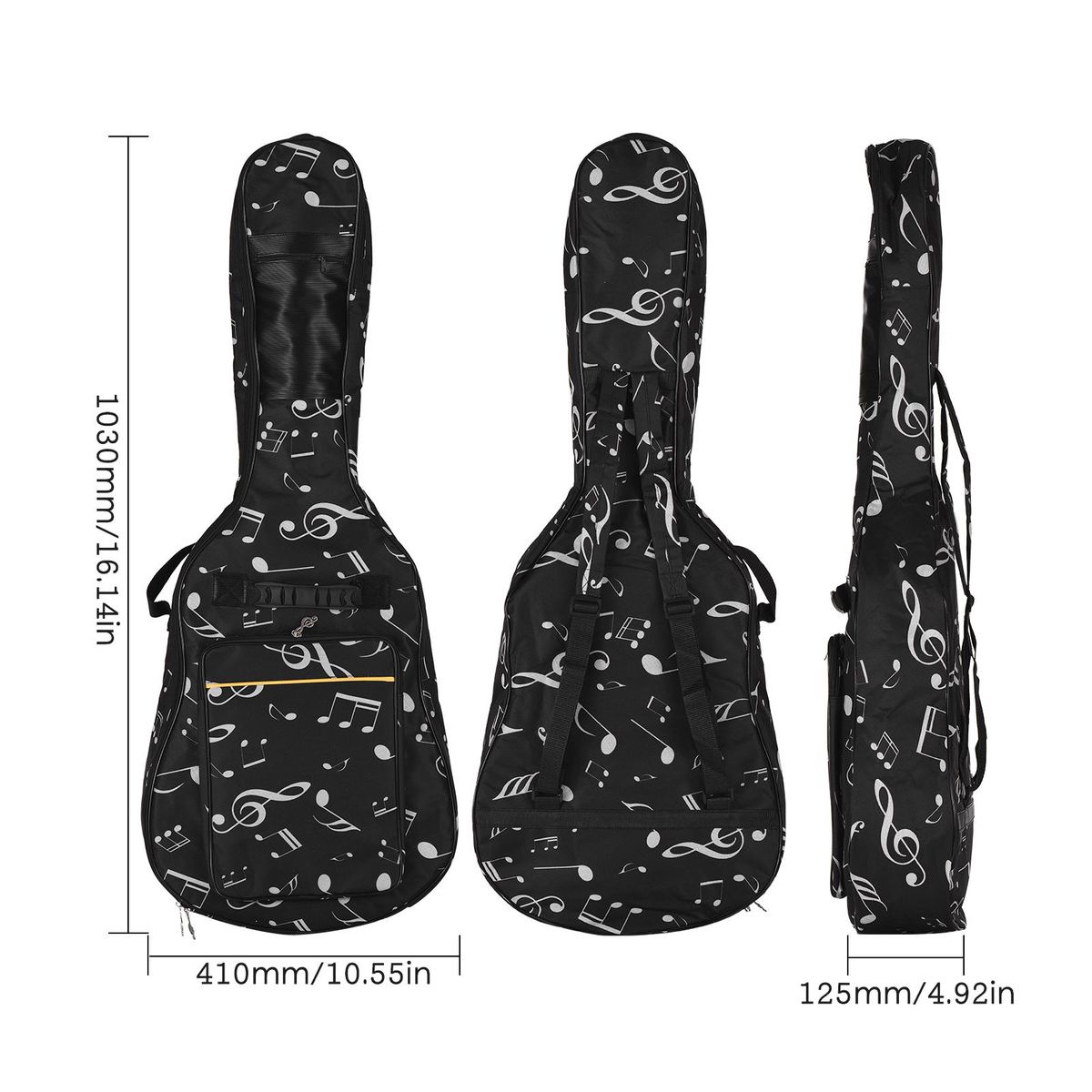 41-inch Guitar Backpack Guitar Bag Thickened Oxford Cloth Guitar Case Backpack with Cotton Padded Shoulders Adjustable Shoulder Strap for Classic Guitar Folk Guitar