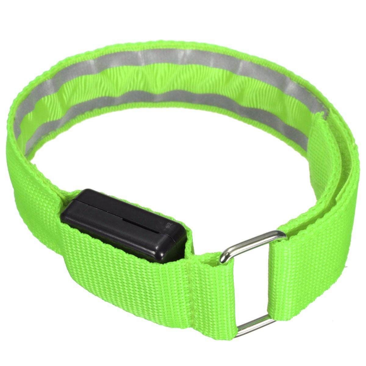 Flashing LED Safety Night Reflective Belt Strap Arm Band Armband For Running New Green