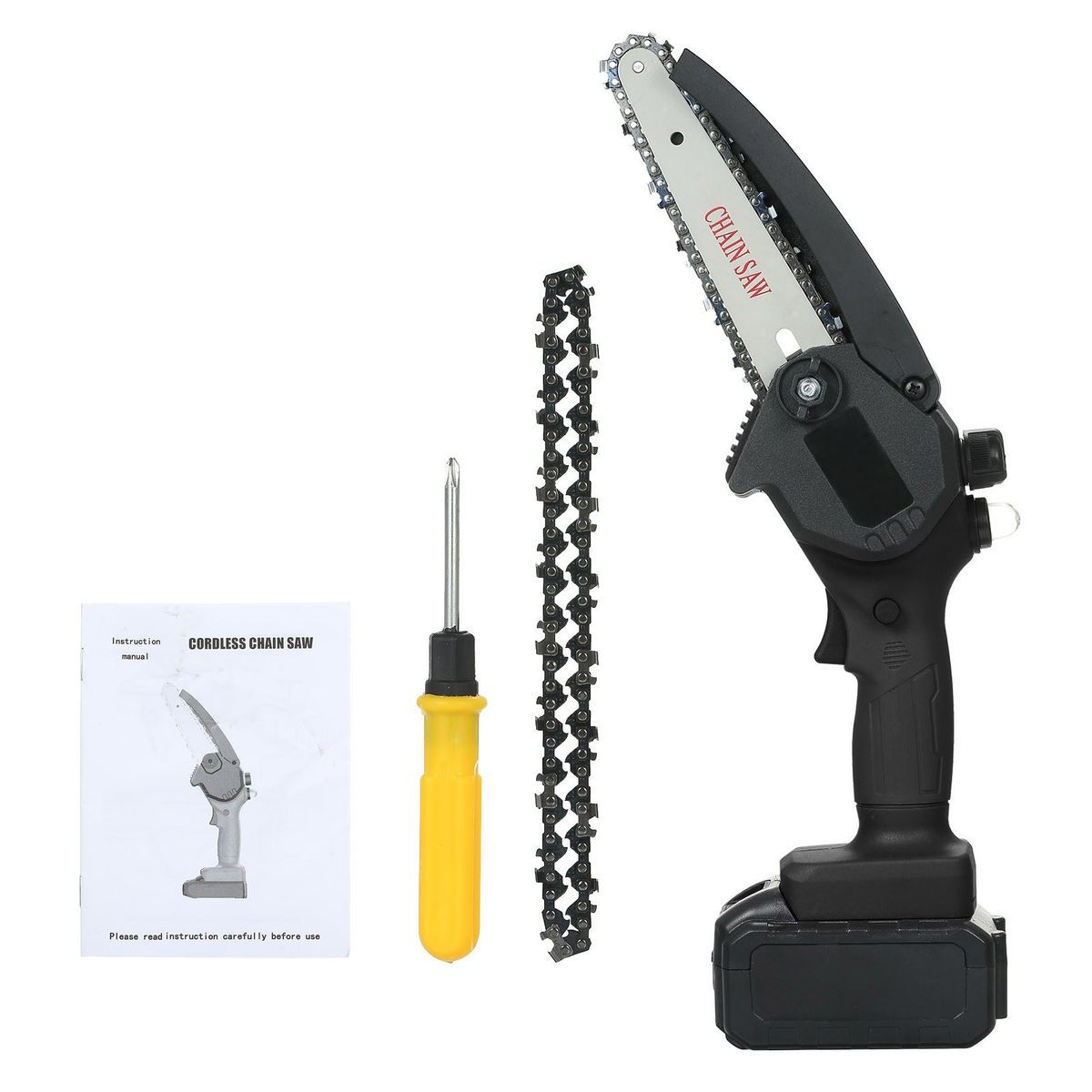 Mini Chainsaw 6-Inch Cordless Electric Protable Pruning Saw