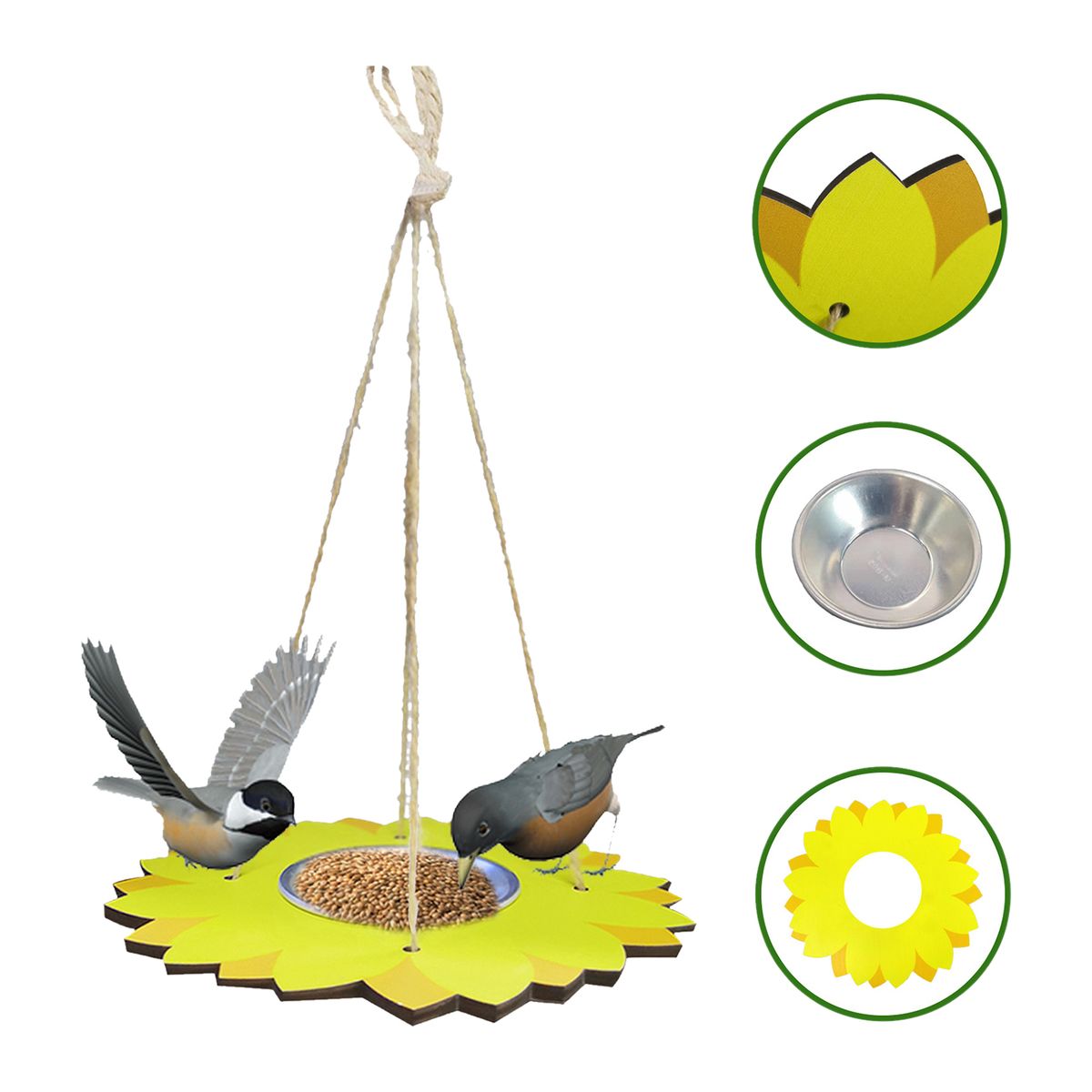 Hanging Bird Feeder Tray Stainless Steel Tray Wild Bird