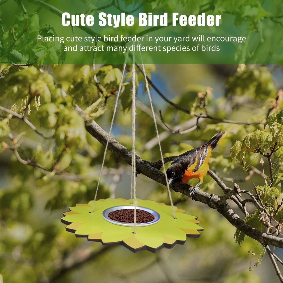 Hanging Bird Feeder Tray Stainless Steel Tray Wild Bird