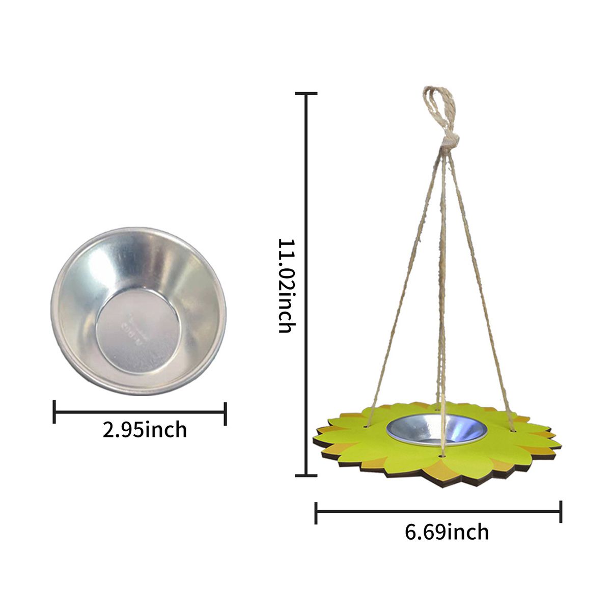 Hanging Bird Feeder Tray Stainless Steel Tray Wild Bird