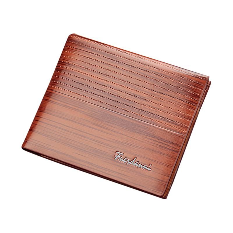 Men Bifold Wallet PU Leather Card Holder Minimalist Solid Casual Mini Money Clip