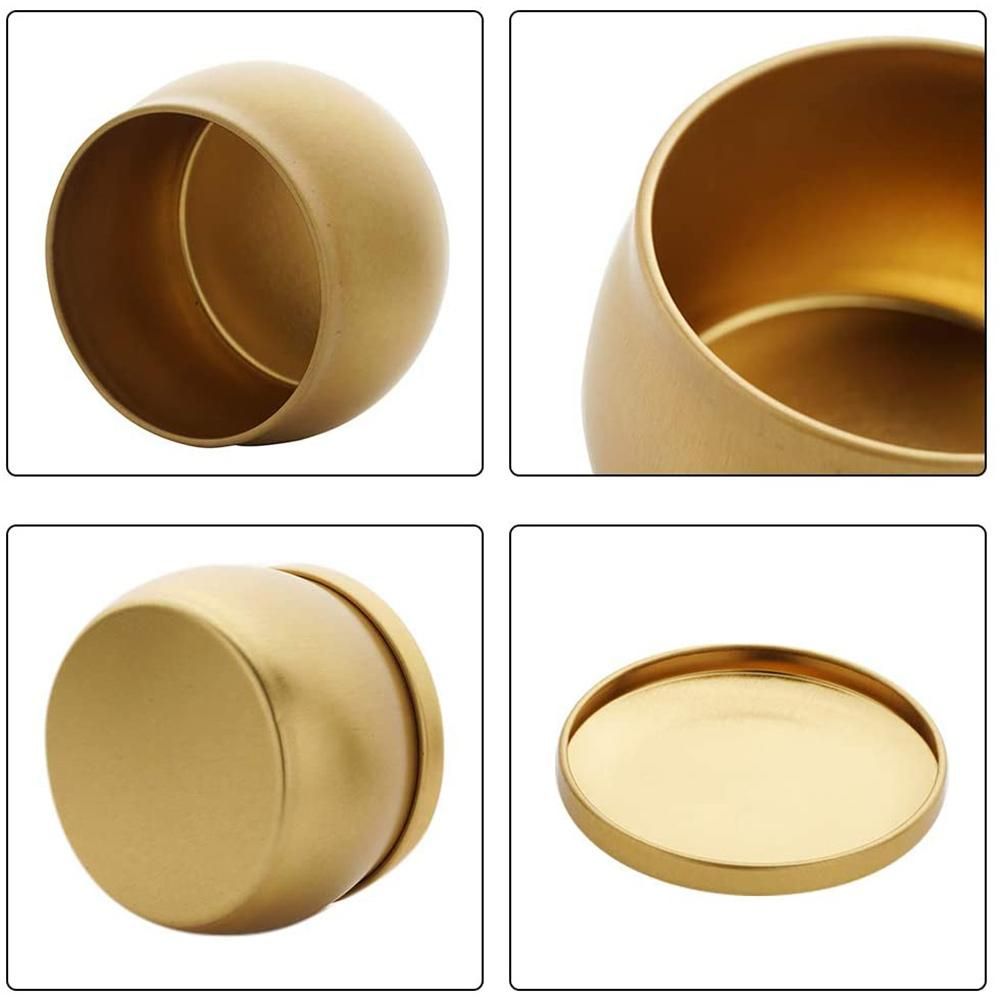 4PCS DIY Candle Tins Craft Tools Tinplate Drum for Food Stor