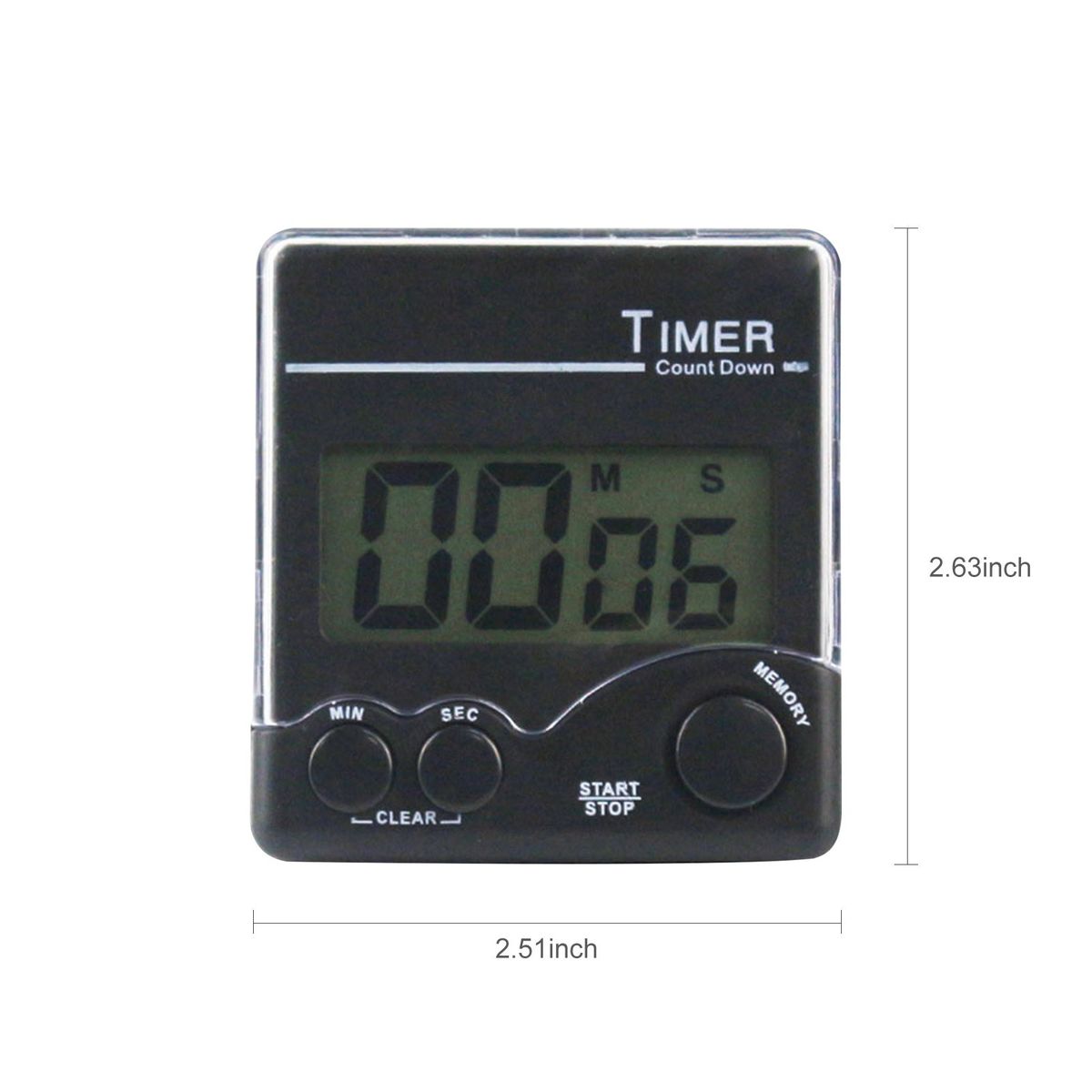Digital Kitchen Timer With Strong Magnet Back Stand Loud