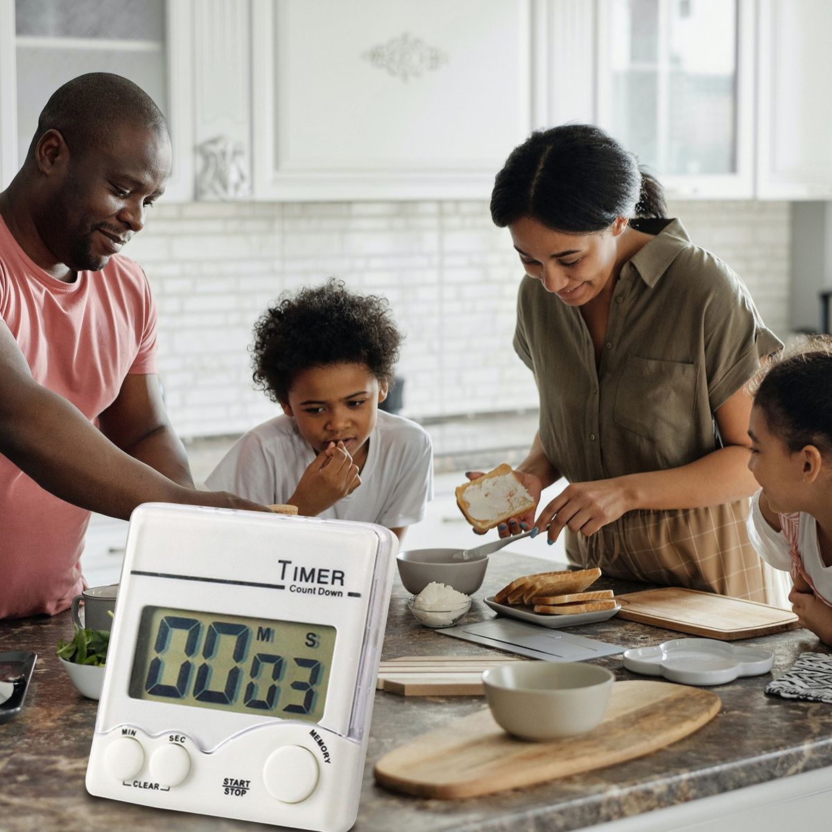 Digital Kitchen Timer With Strong Magnet Back Stand Loud