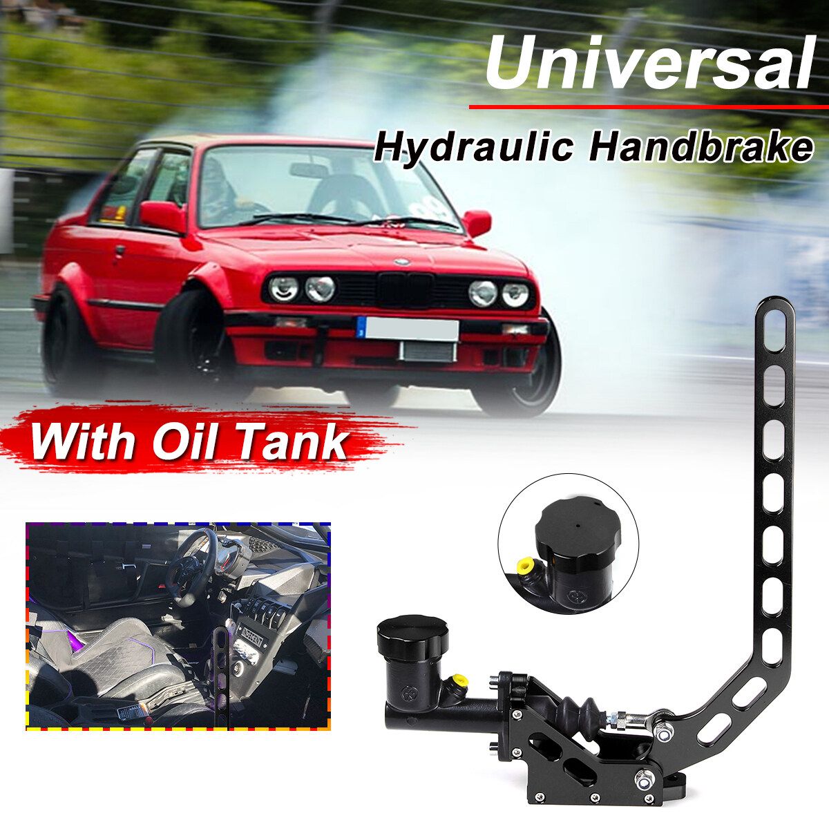 NEW Hydraulic Drift Hydro E-Brake Racing Handbrake Lever Gear Locking Oil Tank