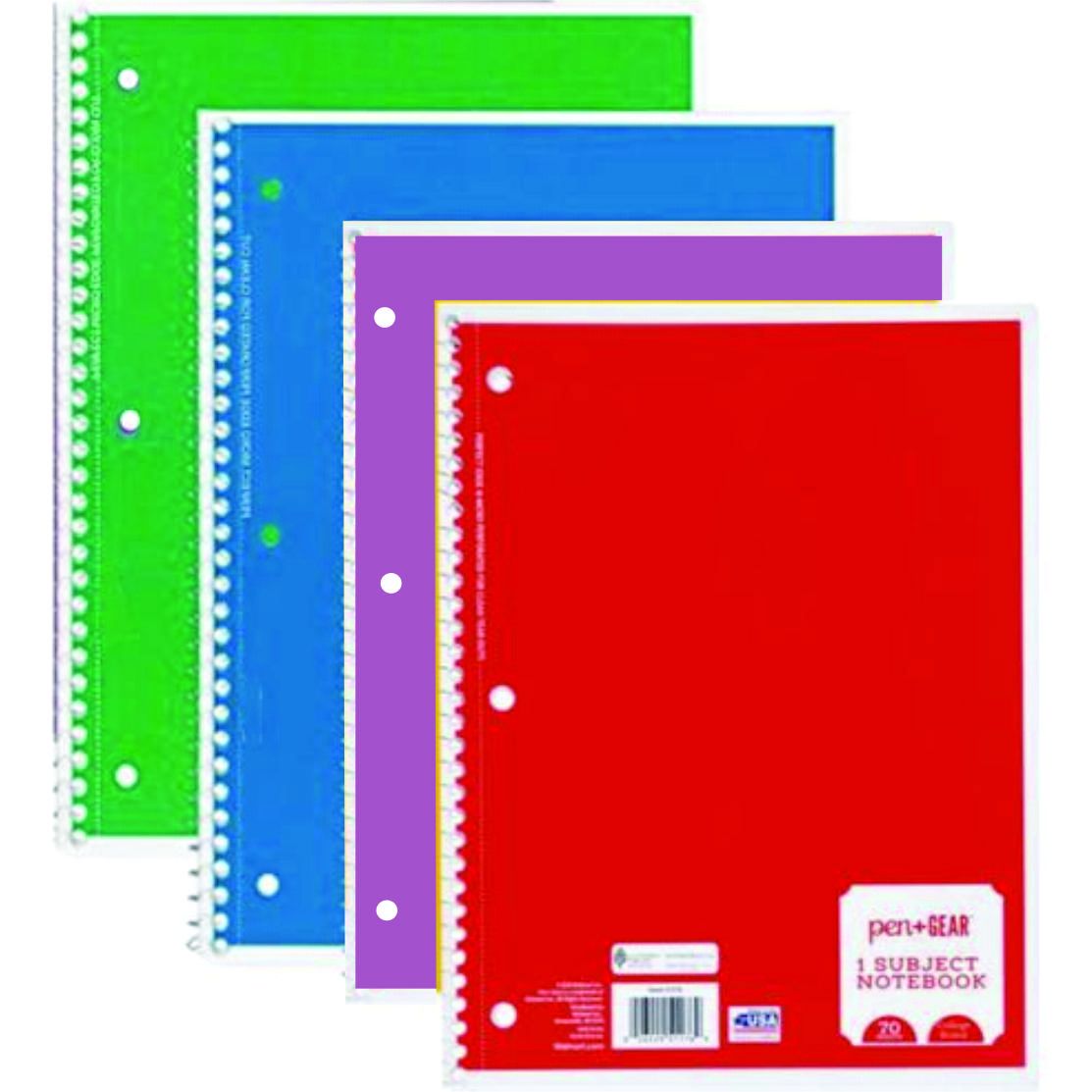 4 NOS  COLOURED A4 SPIRAL BOND NOTE BOOK (70 SHEETS)