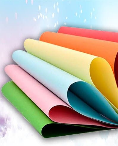 25 Mixed Colours Paper Cardboard - Plain