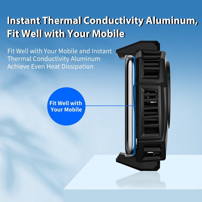 Universal Cool Heat Sink Mobile Phone Cooler Phone Cooling Fan Case DL05 Digital Radiator Portable Phone Cooling Mute Fan