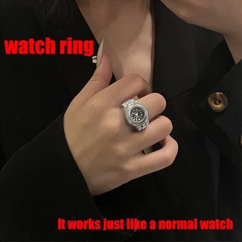 Adjustable Size Will Go Trend Casual Personality Watch Ring