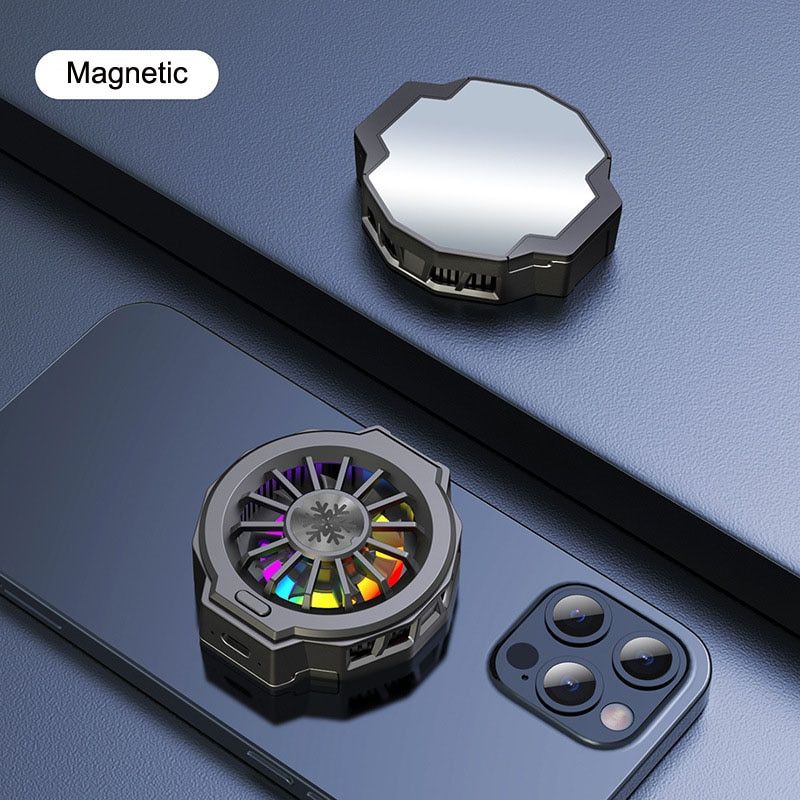 Phone Game Cooler Phone Fan, Liquid Cooling Fan Back Clip,Magsafe Wireless Charging For IPhone , For Black Shark Phone Radiato