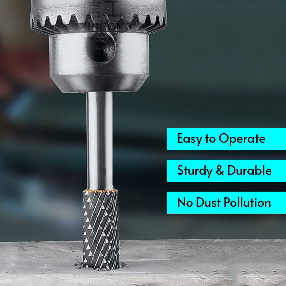 Tungsten Steel Burr Set With 6mm Shank 8Pcs Double Cut Solid
