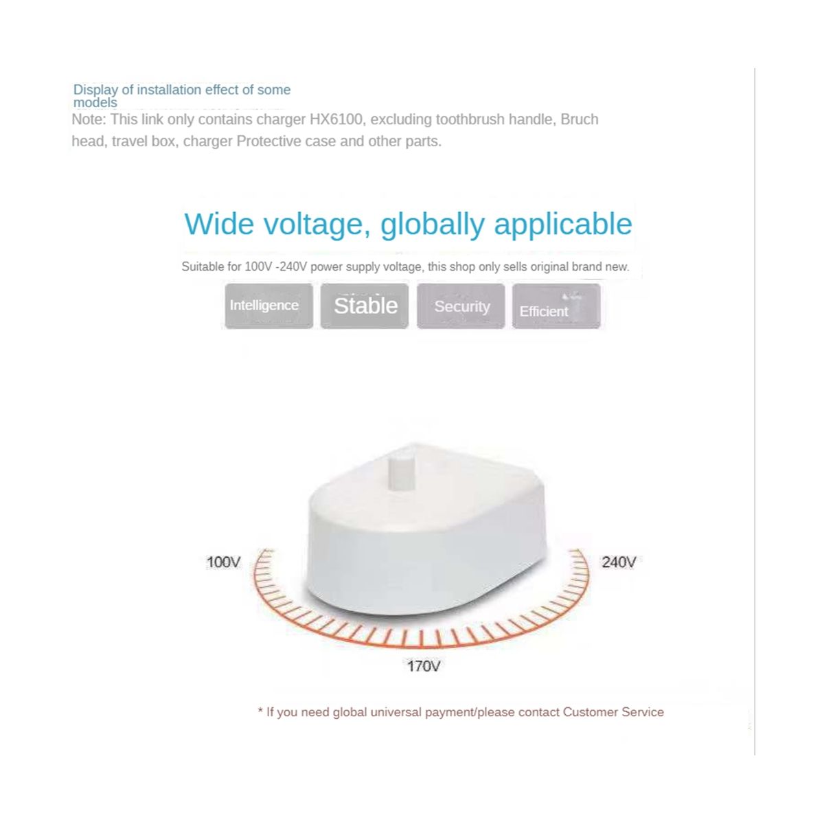 HX6100 Charger for Sonicare Toothbrush Air Floss Flosser