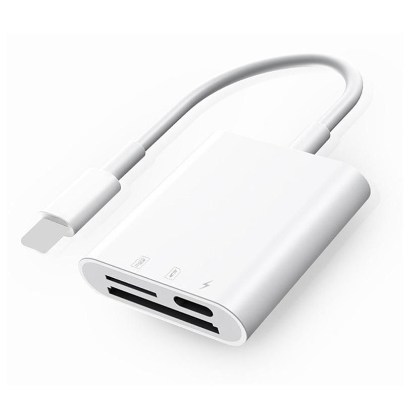 Applicable to Apple mobile phone 14/13/12 to three-in-one rechargeable SLR camera SD/TF memory card reader wholesale