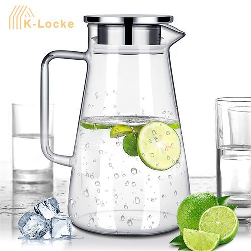 Large-Capacity Transparent Glass Kettle Tea Water Jug