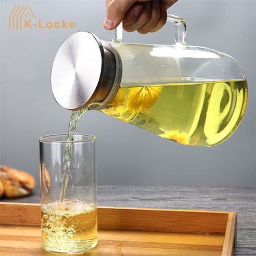 Large-Capacity Transparent Glass Kettle Tea Water Jug