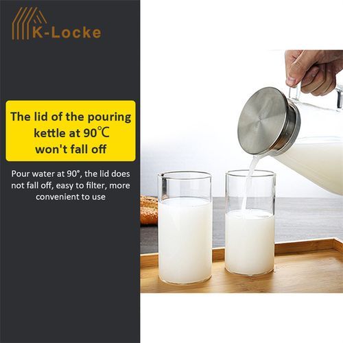 Large-Capacity Transparent Glass Kettle Tea Water Jug