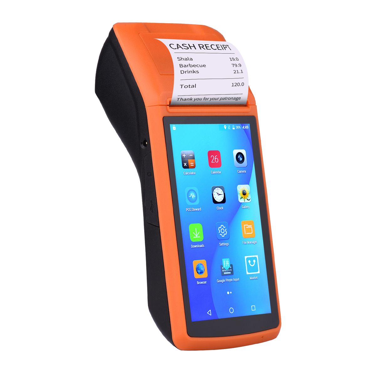 M1S Android Mobile POS Terminal Handheld PDA Printer All In