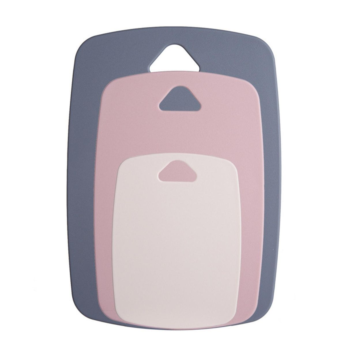 Easy Grip Non-slip Cutting Board Set 3-piece Thick for Kitchen Pink
