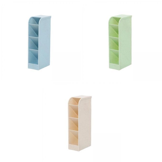 3pcs Desktop Organizer With 4 Compartments High Capacity For Home Dorm