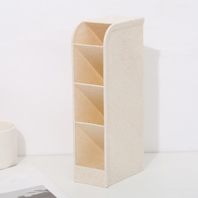 3pcs Desktop Organizer With 4 Compartments High Capacity For Home Dorm