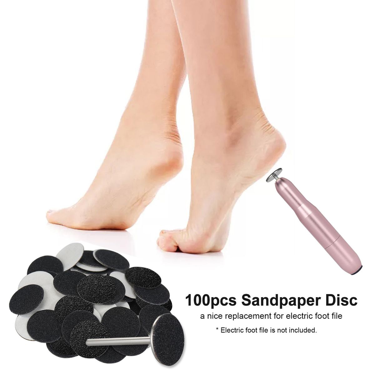 100pcs Foot Grinder Sandpapers Pedicure Sanding Disc Pad
