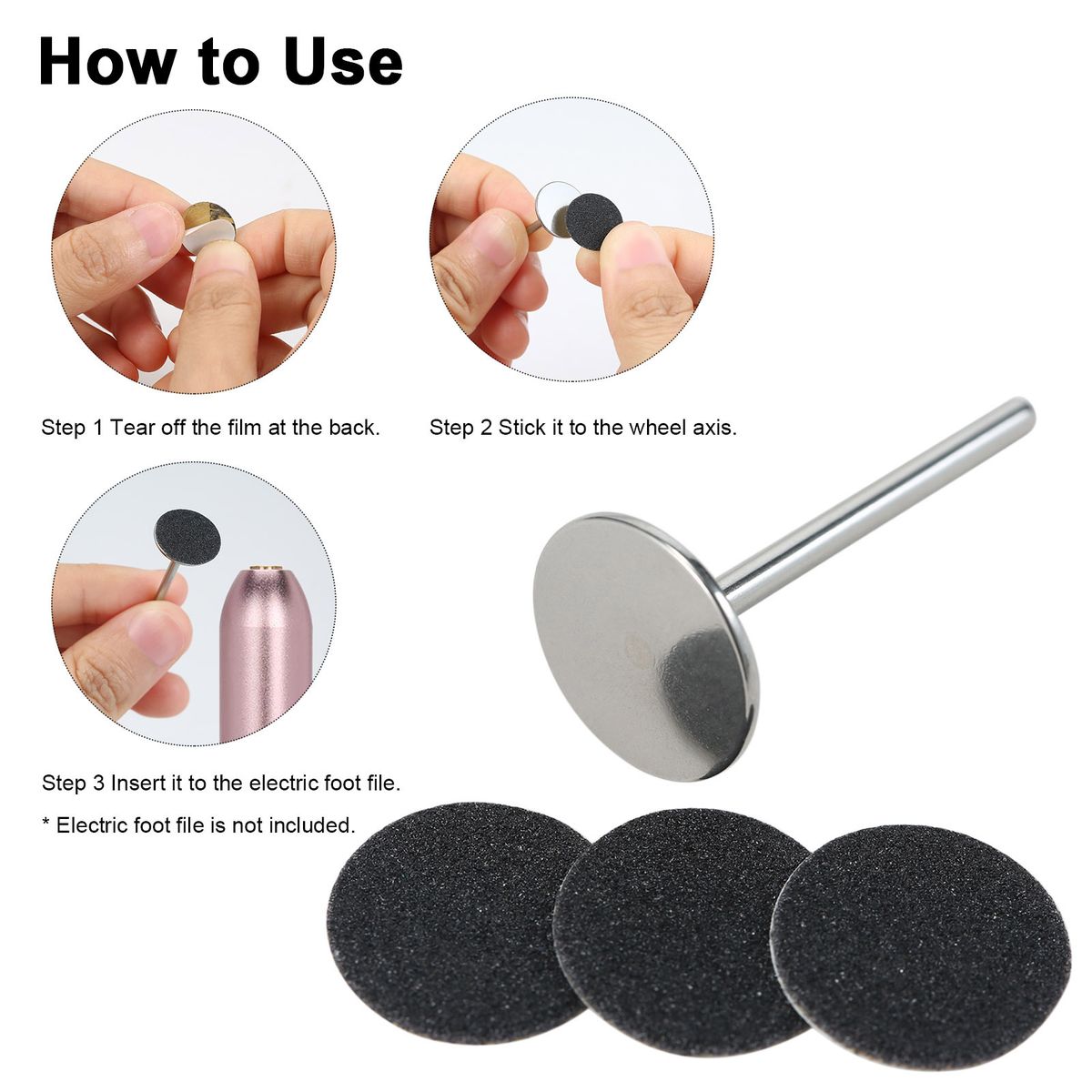 100pcs Foot Grinder Sandpapers Pedicure Sanding Disc Pad