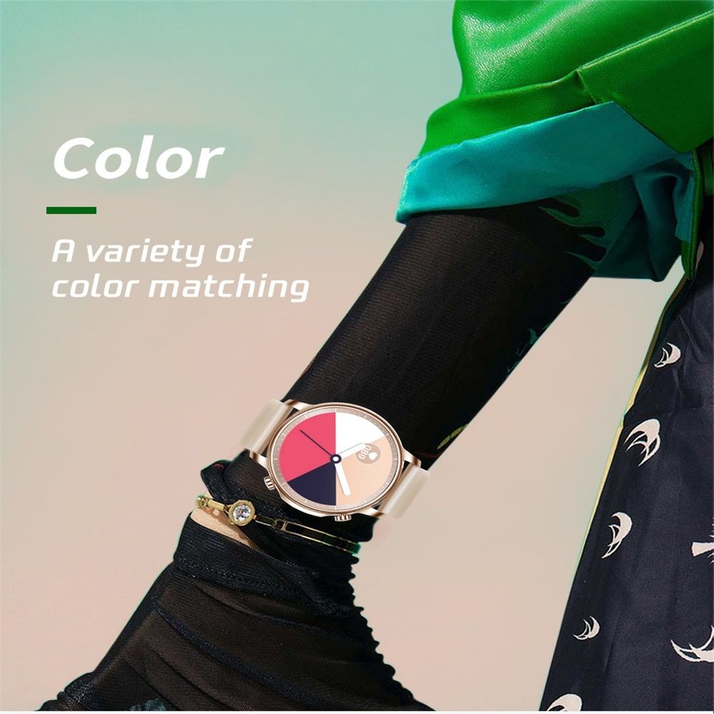 V23 1.28inch IPS Color Screen Smart Watch IP67 Waterproof,Support Heart Rate Monitoring/Blood Pressure Monitoring/Blood Oxygen Monitoring/Sleep Monitoring(Gold)