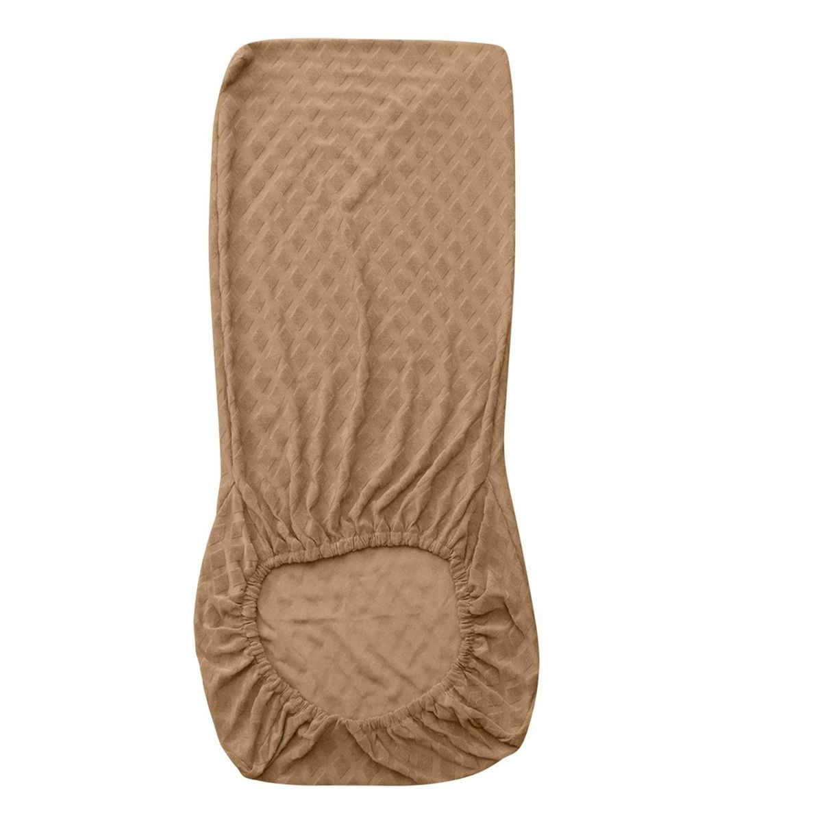 2pcs Dining Chair Slipcover, High Stretch Removable Chair Cover Washable Chair Seat Protector Cover, Jacquard Rhombus, Chair Cover Slipcover for Home Party Hotel Wedding Ceremony,Camel