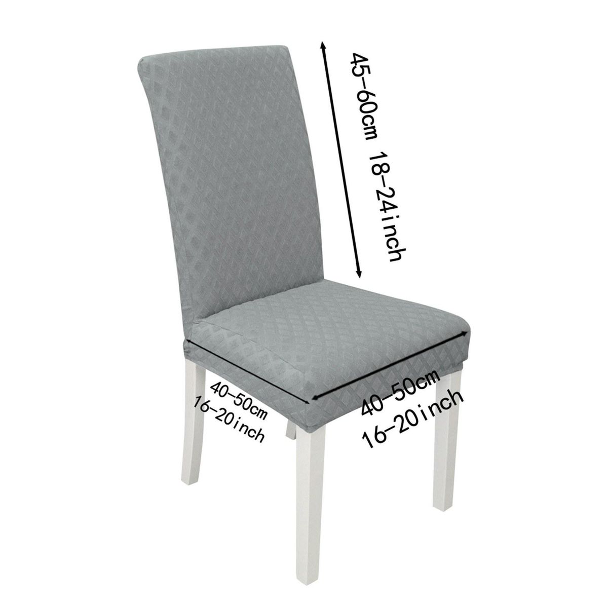 2pcs Dining Chair Slipcover, High Stretch Removable Chair Cover Washable Chair Seat Protector Cover, Jacquard Rhombus, Chair Cover Slipcover for Home Party Hotel Wedding Ceremony,Camel