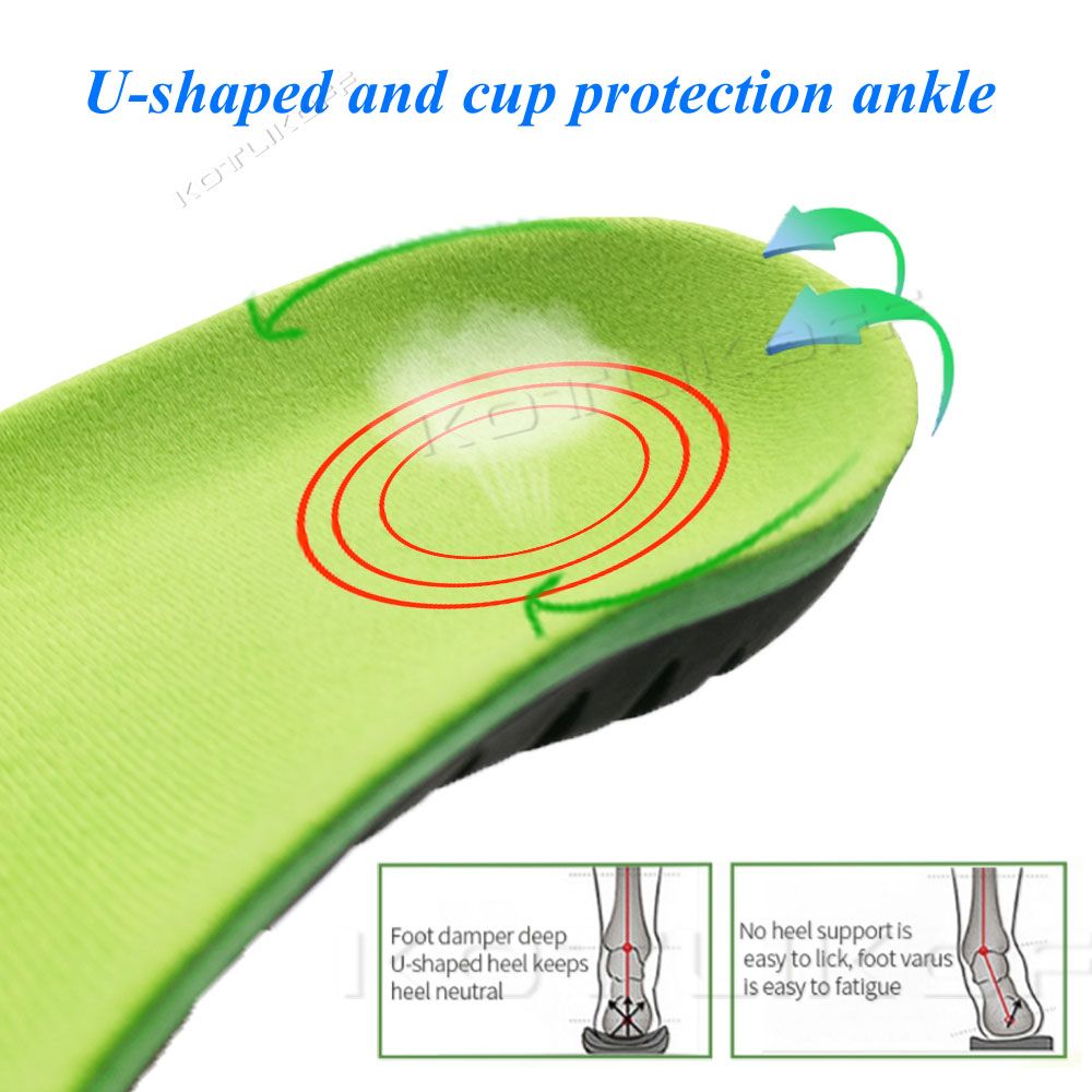 EVA Orthotic Insoles For Flat Feet High Arch Support Comfortable Sports Orthopedic Shoes Sole Insert Relieve Heel Pain Shoe Pads XL