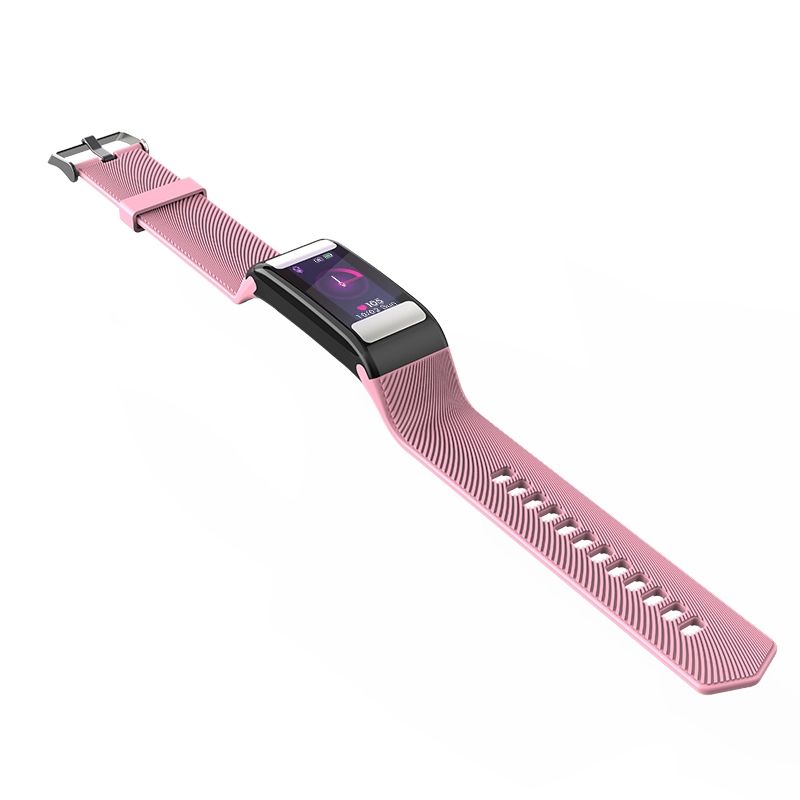 T9 0.96 Inch Color Screen IP67 Waterproof Smart Bracelet, Support ECG + PPG Monitor / Heart Rate Monitor / Blood Pressure Monitor(Pink)